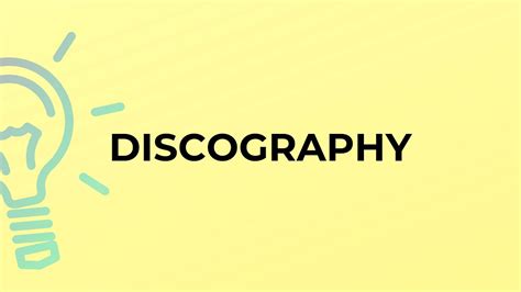 discography synonym|discography definition in writing.